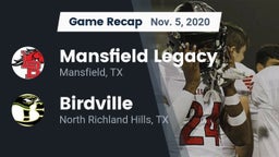 Recap: Mansfield Legacy  vs. Birdville  2020