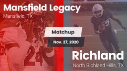 Matchup: Mansfield Legacy vs. Richland  2020