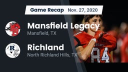 Recap: Mansfield Legacy  vs. Richland  2020