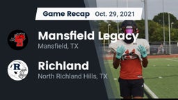 Recap: Mansfield Legacy  vs. Richland  2021