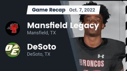 Recap: Mansfield Legacy  vs. DeSoto  2022