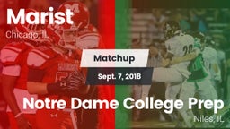 Matchup: Marist  vs. Notre Dame College Prep 2018