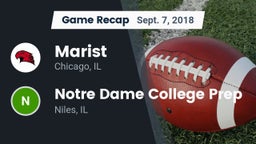 Recap: Marist  vs. Notre Dame College Prep 2018