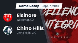 Recap: Elsinore  vs. Chino Hills  2018