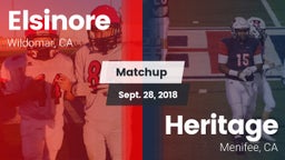 Matchup: Elsinore  vs. Heritage  2018