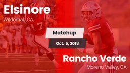 Matchup: Elsinore  vs. Rancho Verde  2018