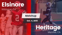 Matchup: Elsinore  vs. Heritage  2019