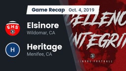 Recap: Elsinore  vs. Heritage  2019