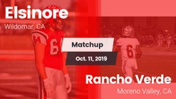 Matchup: Elsinore  vs. Rancho Verde  2019
