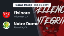 Recap: Elsinore  vs. Notre Dame  2019