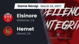 Recap: Elsinore  vs. Hemet  2021