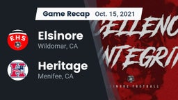 Recap: Elsinore  vs. Heritage  2021