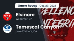 Recap: Elsinore  vs. Temescal Canyon  2021