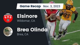 Recap: Elsinore  vs. Brea Olinda  2023