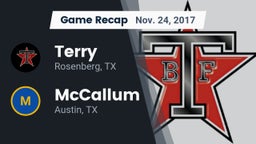 Recap: Terry  vs. McCallum  2017