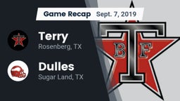 Recap: Terry  vs. Dulles  2019