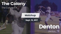 Matchup: The Colony High vs. Denton  2017