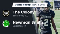 Recap: The Colony  vs. Newman Smith  2017