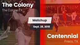 Matchup: The Colony High vs. Centennial  2018