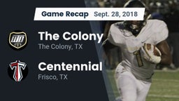Recap: The Colony  vs. Centennial  2018