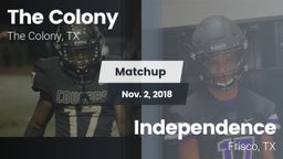 Matchup: The Colony High vs. Independence  2018