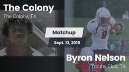Matchup: The Colony High vs. Byron Nelson  2019