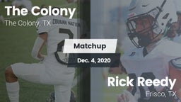 Matchup: The Colony High vs. Rick Reedy  2020