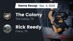 Recap: The Colony  vs. Rick Reedy  2020
