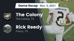 Recap: The Colony  vs. Rick Reedy  2021