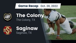 Recap: The Colony  vs. Saginaw  2022