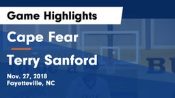 Cape Fear  vs Terry Sanford  Game Highlights - Nov. 27, 2018