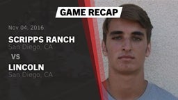 Recap: Scripps Ranch  vs. Lincoln  2016