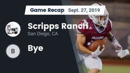Recap: Scripps Ranch  vs. Bye 2019