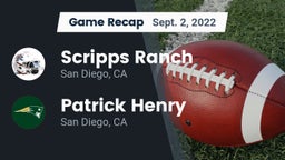 Recap: Scripps Ranch  vs. Patrick Henry  2022