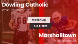 Matchup: Dowling  vs. Marshalltown  2020