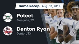 Recap: Poteet  vs. Denton Ryan  2019