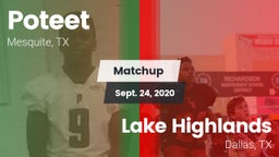 Matchup: Poteet  vs. Lake Highlands  2020