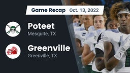 Recap: Poteet  vs. Greenville  2022