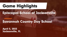 Episcopal School of Jacksonville vs Savannah Country Day School Game Highlights - April 5, 2023