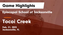 Episcopal School of Jacksonville vs Tocoi Creek  Game Highlights - Feb. 21, 2023