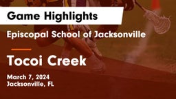 Episcopal School of Jacksonville vs Tocoi Creek  Game Highlights - March 7, 2024