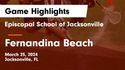 Episcopal School of Jacksonville vs Fernandina Beach  Game Highlights - March 25, 2024