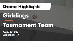 Giddings  vs Tournament Team Game Highlights - Aug. 19, 2021