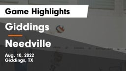 Giddings  vs Needville  Game Highlights - Aug. 10, 2022