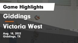 Giddings  vs Victoria West  Game Highlights - Aug. 18, 2022