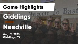 Giddings  vs Needville  Game Highlights - Aug. 9, 2023