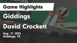 Giddings  vs David Crockett Game Highlights - Aug. 17, 2023