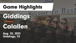 Giddings  vs Calallen  Game Highlights - Aug. 25, 2023