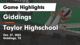 Giddings  vs Taylor Highschool Game Highlights - Oct. 27, 2023