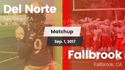 Matchup: Del Norte High vs. Fallbrook  2017